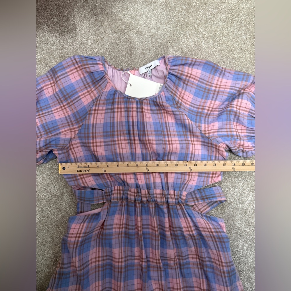 LIKELY - Payson Side Cutout Plaid Midi Dress In Lilac
Sachet - Size 10 - NWT - Picture 6 of 16